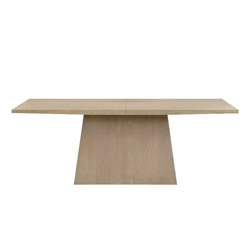 Table à manger sur pied surdimensionnée esprit ferme - 6-8 places, bois massif et MDF, 208 cm L