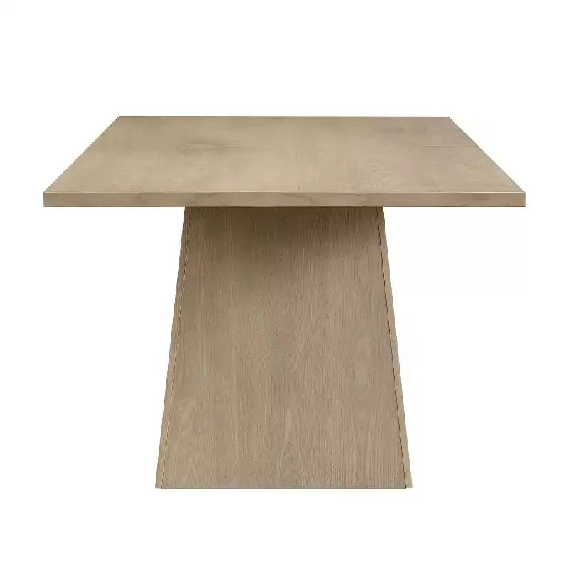Table à manger sur pied surdimensionnée esprit ferme - 6-8 places, bois massif et MDF, 208 cm L