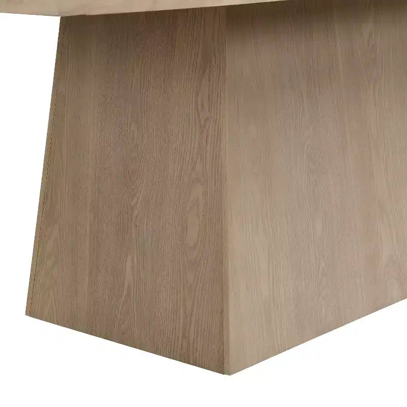 Table à manger sur pied surdimensionnée esprit ferme - 6-8 places, bois massif et MDF, 208 cm L