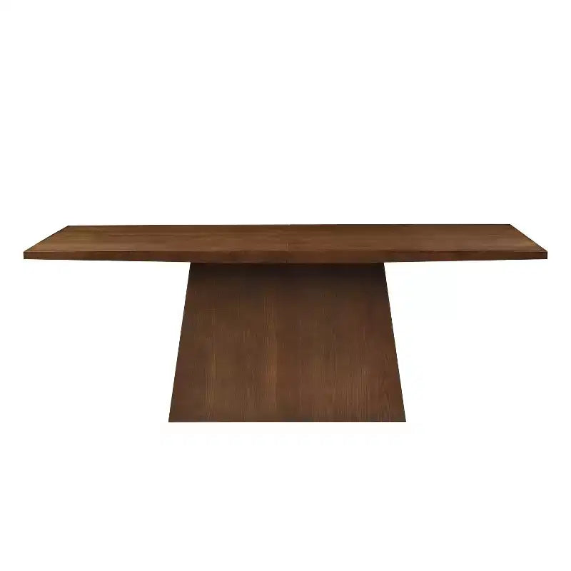 Table à manger sur pied surdimensionnée esprit ferme - 6-8 places, bois massif et MDF, 208 cm L