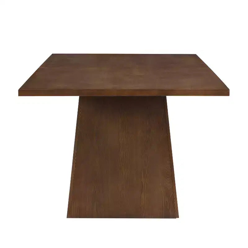 Table à manger sur pied surdimensionnée esprit ferme - 6-8 places, bois massif et MDF, 208 cm L