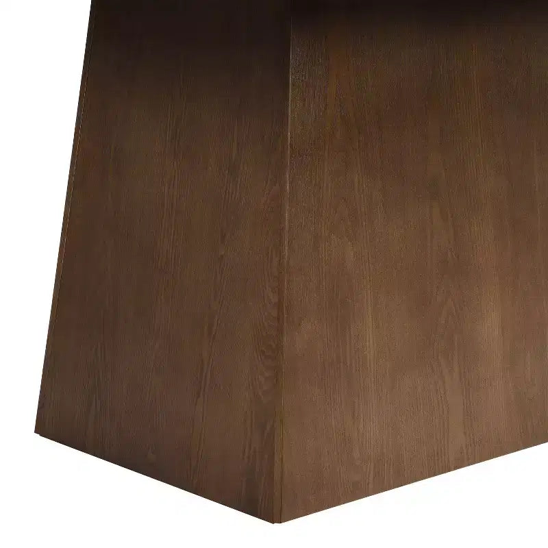 Table à manger sur pied surdimensionnée esprit ferme - 6-8 places, bois massif et MDF, 208 cm L