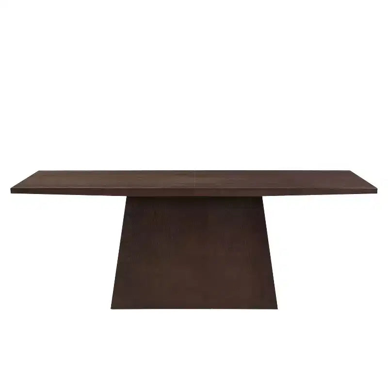 Table à manger sur pied surdimensionnée esprit ferme - 6-8 places, bois massif et MDF, 208 cm L