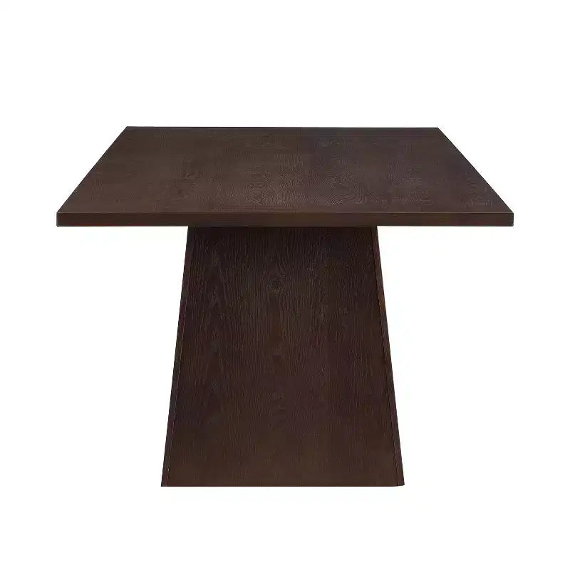 Table à manger sur pied surdimensionnée esprit ferme - 6-8 places, bois massif et MDF, 208 cm L