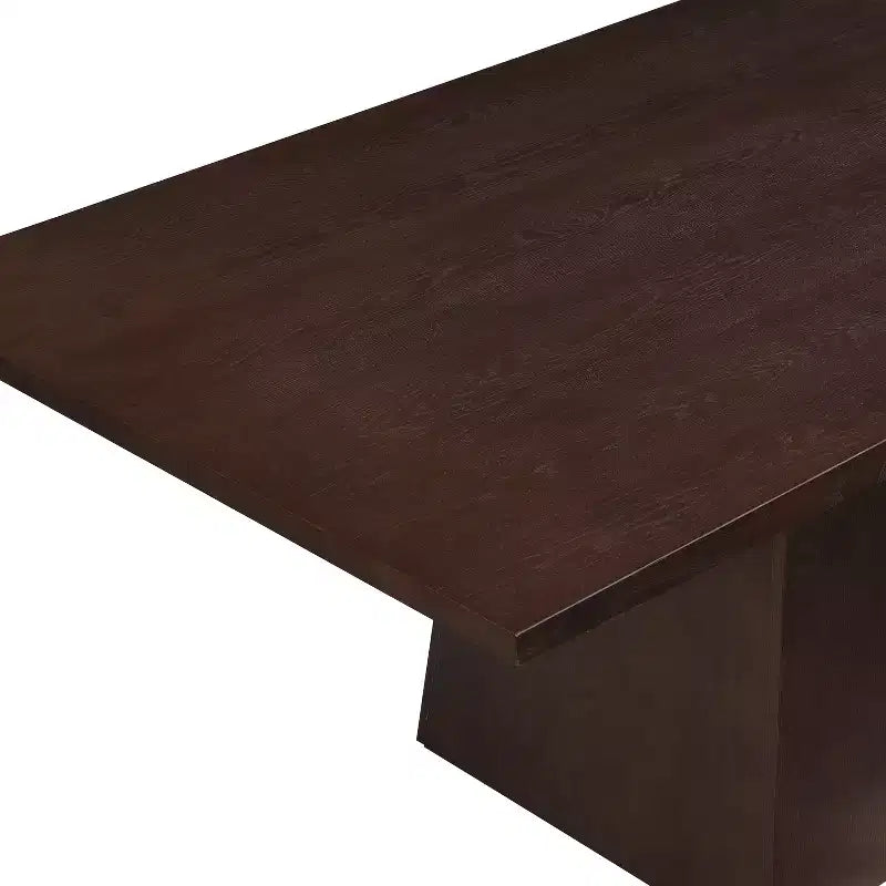 Table à manger sur pied surdimensionnée esprit ferme - 6-8 places, bois massif et MDF, 208 cm L