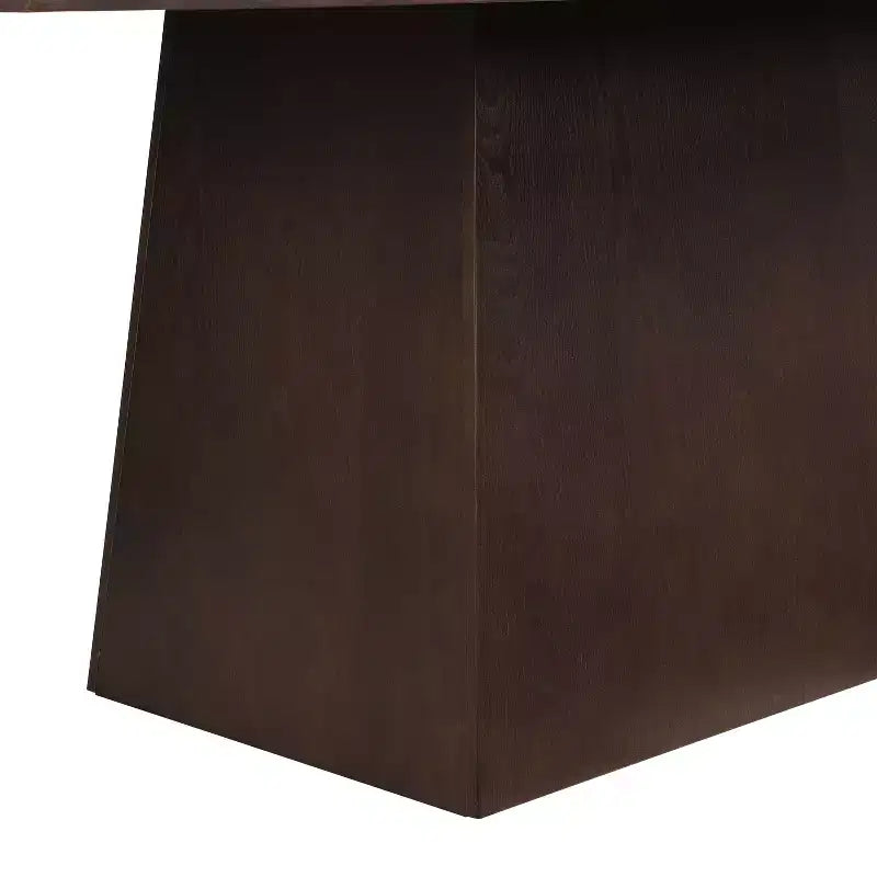 Table à manger sur pied surdimensionnée esprit ferme - 6-8 places, bois massif et MDF, 208 cm L