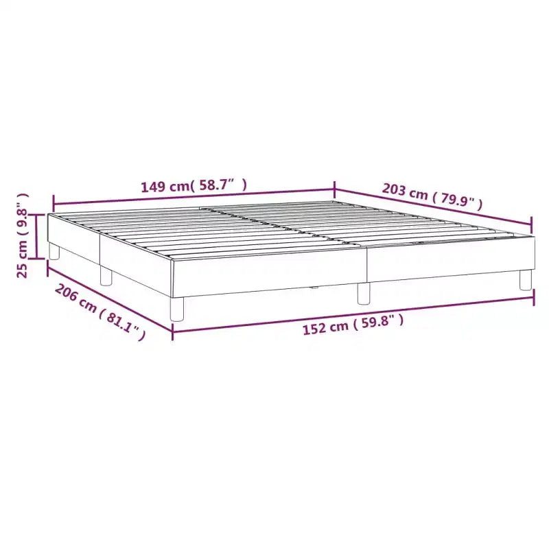 Cadre de lit plateforme Queen - Similicuir blanc, Bois manufacturé et Contreplaqué, Pas besoin de sommier