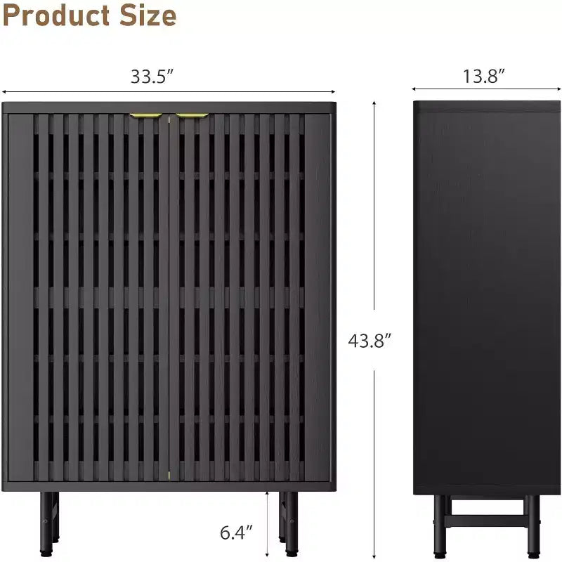 Meuble à chaussures 6 niveaux avec portes persiennes - Étagère à chaussures étroite autoportante pour entrée, peut contenir 24 paires