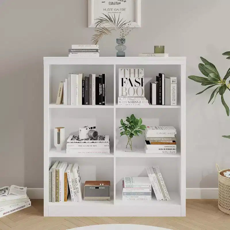 Étagère de rangement 6 cubes – Bibliothèque ouverte à 3 niveaux pour chambre, bureau et salle de classe