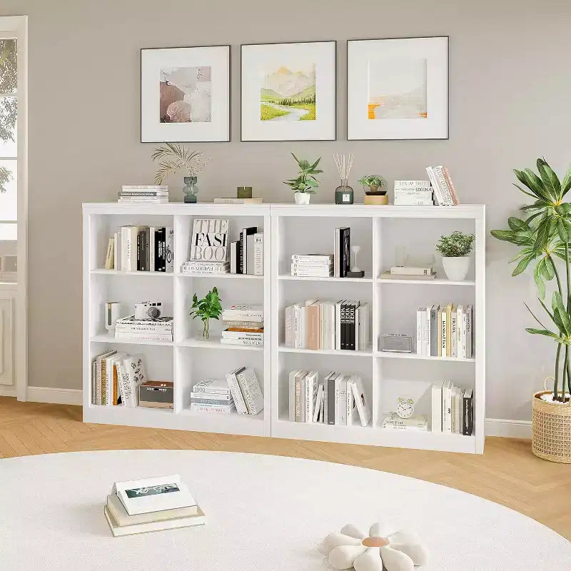 Étagère de rangement 6 cubes – Bibliothèque ouverte à 3 niveaux pour chambre, bureau et salle de classe