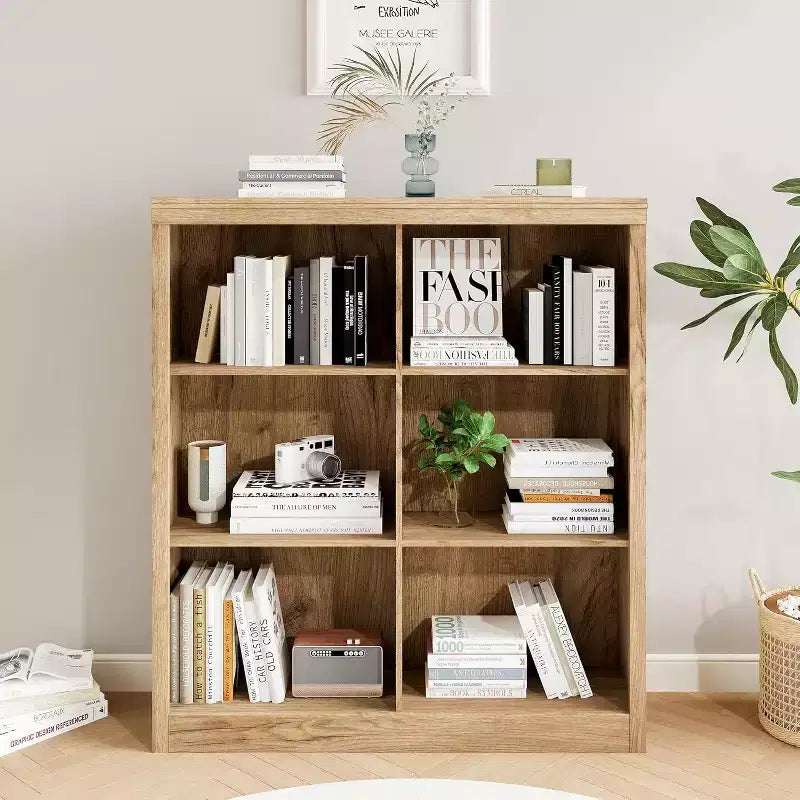 Étagère de rangement 6 cubes – Bibliothèque ouverte à 3 niveaux pour chambre, bureau et salle de classe