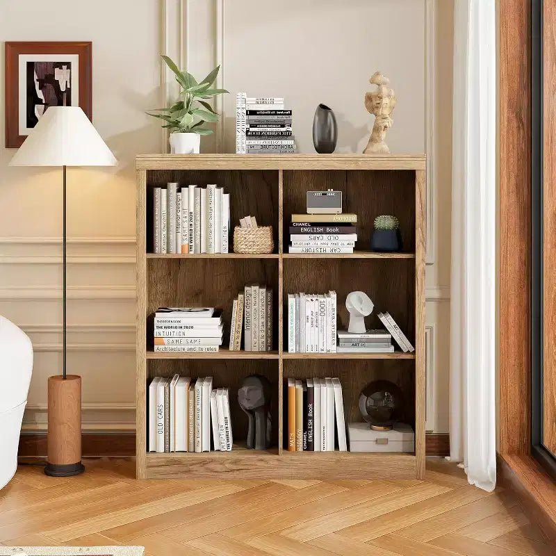 Étagère de rangement 6 cubes – Bibliothèque ouverte à 3 niveaux pour chambre, bureau et salle de classe