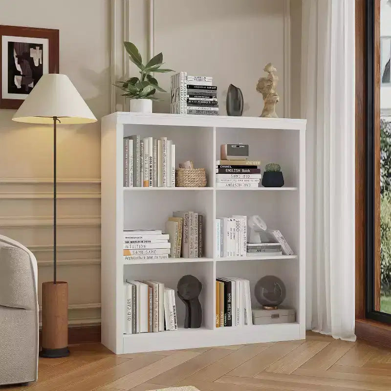 Étagère de rangement 6 cubes – Bibliothèque ouverte à 3 niveaux pour chambre, bureau et salle de classe