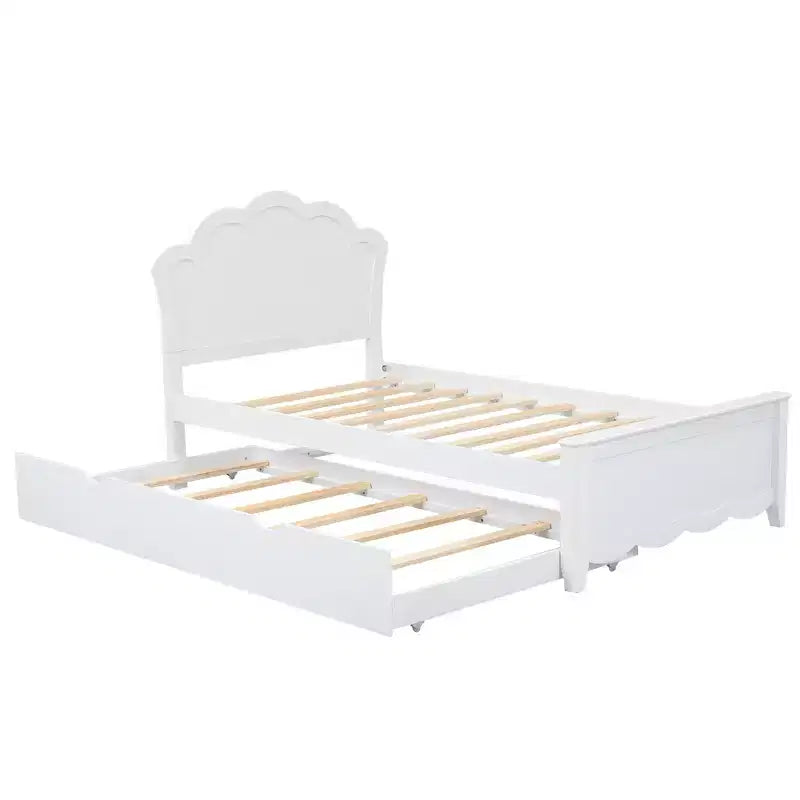 Lit plateforme en bois Abbott GDF Studio avec tête de lit et lit gigogne double