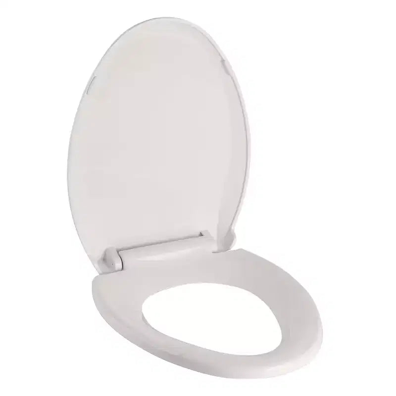 Acekool 19 in Biscuit Color Elongated Toilet Seat Made from Durable Polypropylene with Smooth Easy Clean Surface