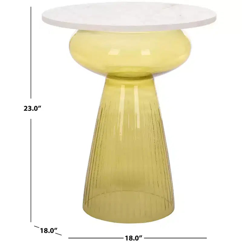 Table d'appoint Bethony - ACC3219 - Jaune/Blanc - Safavieh