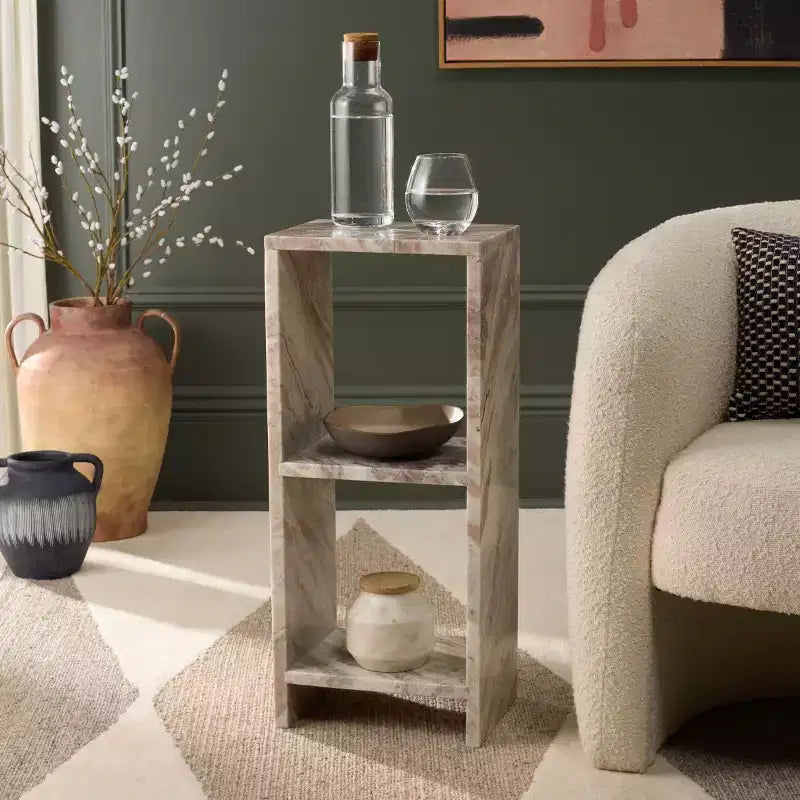 Table d'appoint Tristin Marble - ACC3743 - Marron/Gris - Safavieh