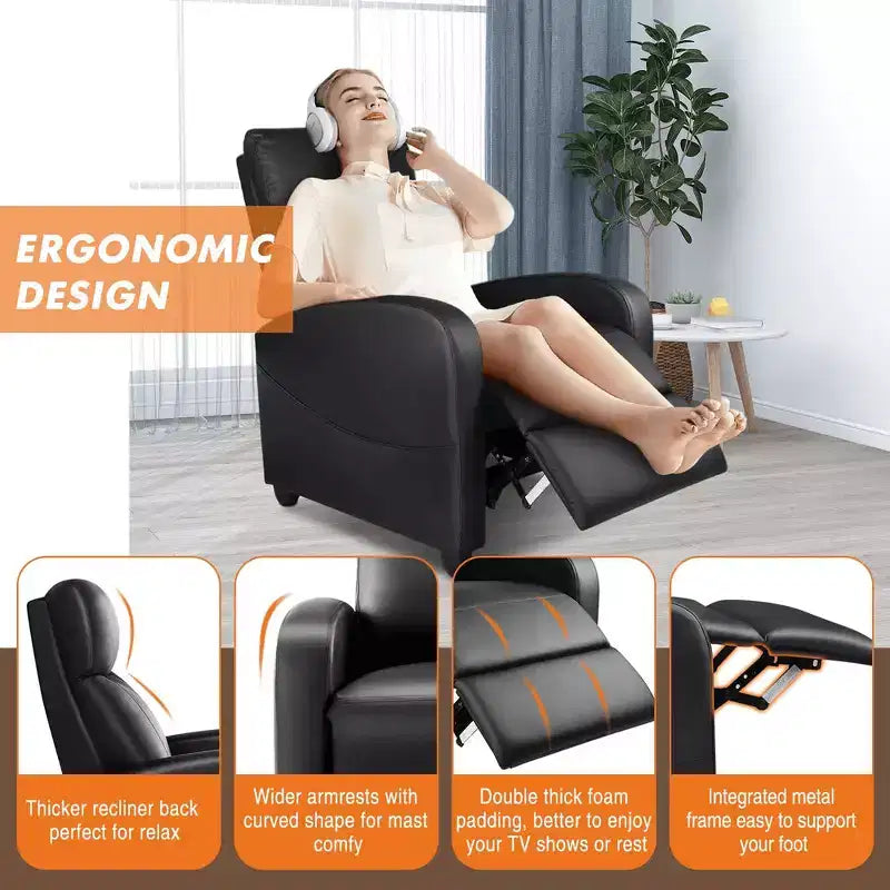 Fauteuil inclinable manuel réglable Zeus et Ruta avec éponge haute résilience