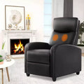 Zeus & Ruta Manual Adjustable Recliner Chair with High-Resilience Sponge