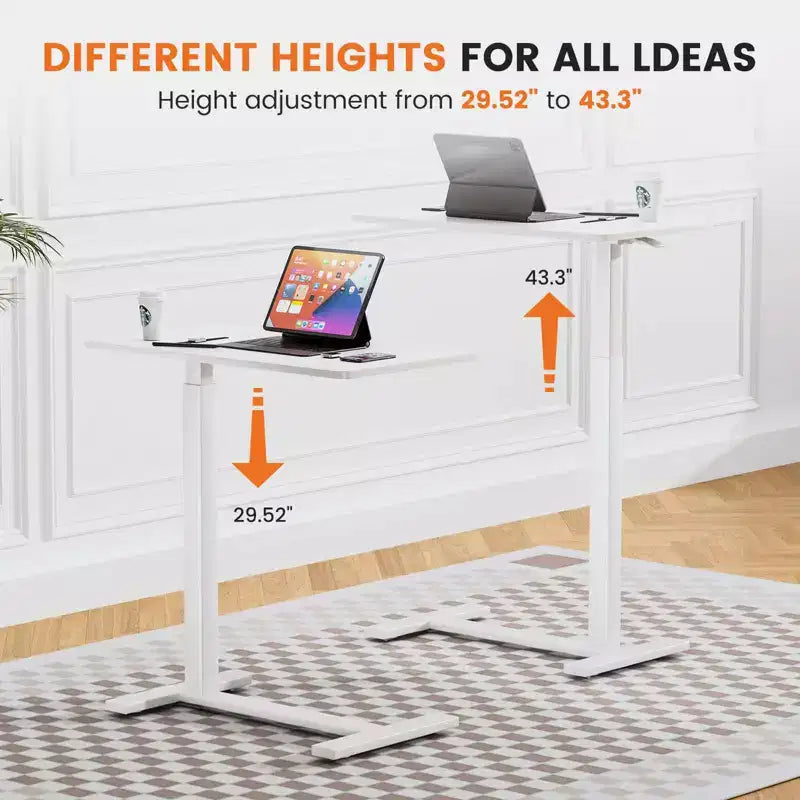 MAYEERTY Table de Lit Réglable avec Roues, Bureau Inclinable Portable pour Lit Canapé Bureau