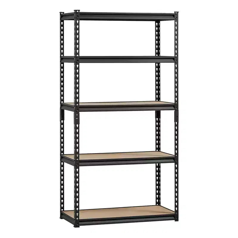VIYET 63 5-Tier Garage Storage Shelves-Black Metal, Adjustable, 2000LBS Load