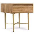 Jovie SOLID MANGO WOOD 20 inch Wide Square Contemporary End Table with Drawer