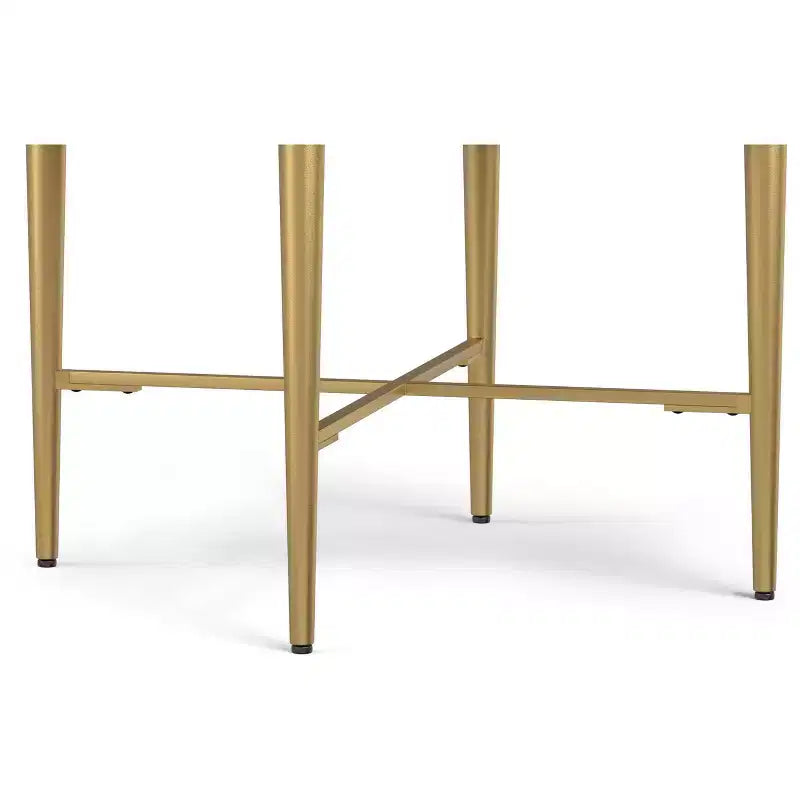 Jovie Table d'appoint carrée contemporaine de 50,8 cm de large en bois de manguier massif avec tiroir