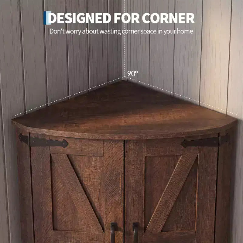 Meuble de coin de ferme 65, Armoire de cuisine en bois avec étagères réglables, Buffet autoportant pour cuisine, salon, blanc