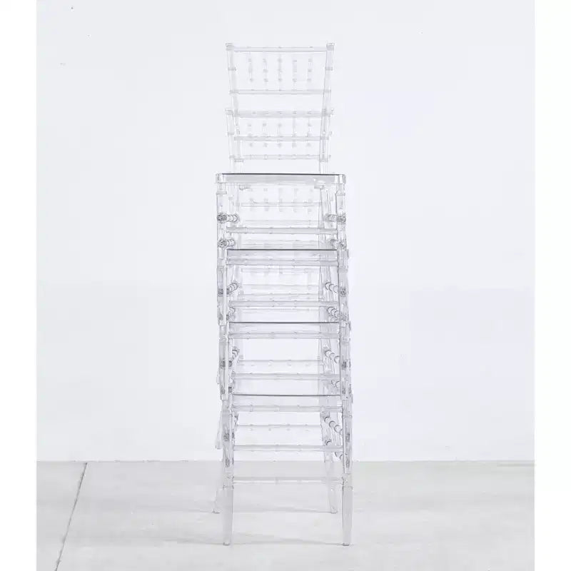 Lot de 4 chaises de mariage ou de salle à manger avec assises en plastique, durables et faciles à monter