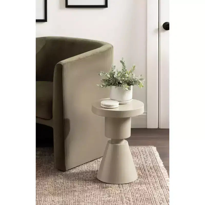 Table d'appoint en métal Kate and Laurel Boswell, 12x12x18, Gris