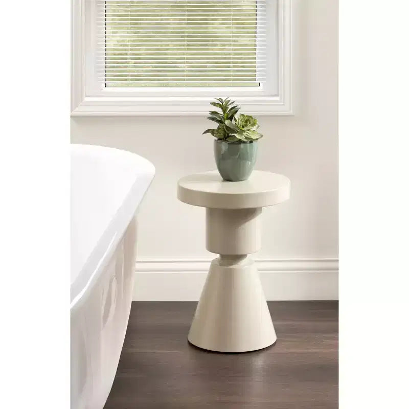 Table d'appoint en métal Kate and Laurel Boswell, 12x12x18, Gris