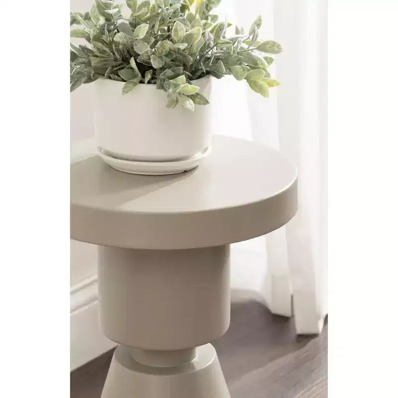 Table d'appoint en métal Kate and Laurel Boswell, 12x12x18, Gris