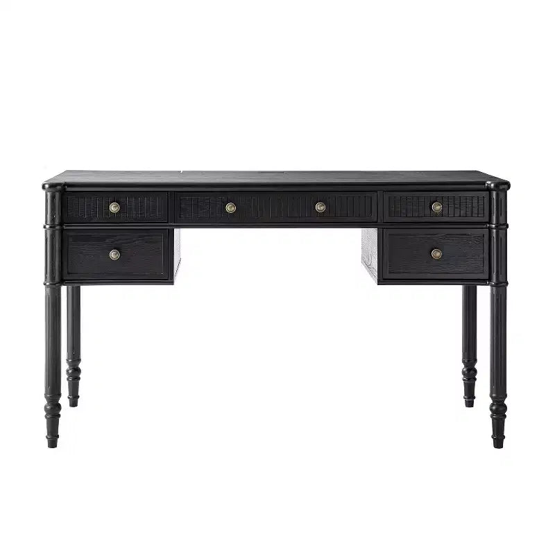 Derk 55 W Desk With 5 Drawers|HULALA HOME-BLACK
