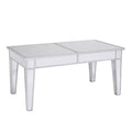 HomeRoots 42 Silver Mirrored And Metal Rectangular Mirrored Coffee Table