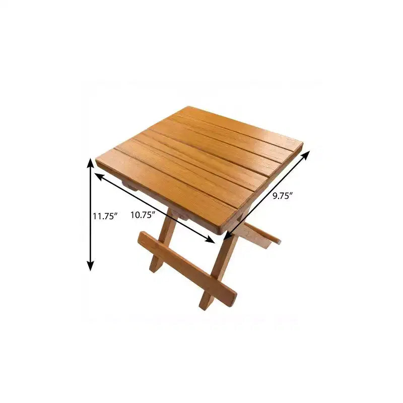HomeRoots Table d'appoint carrée en bois massif marron 12