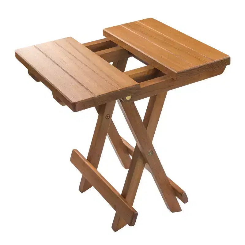HomeRoots Table d'appoint carrée en bois massif marron 12