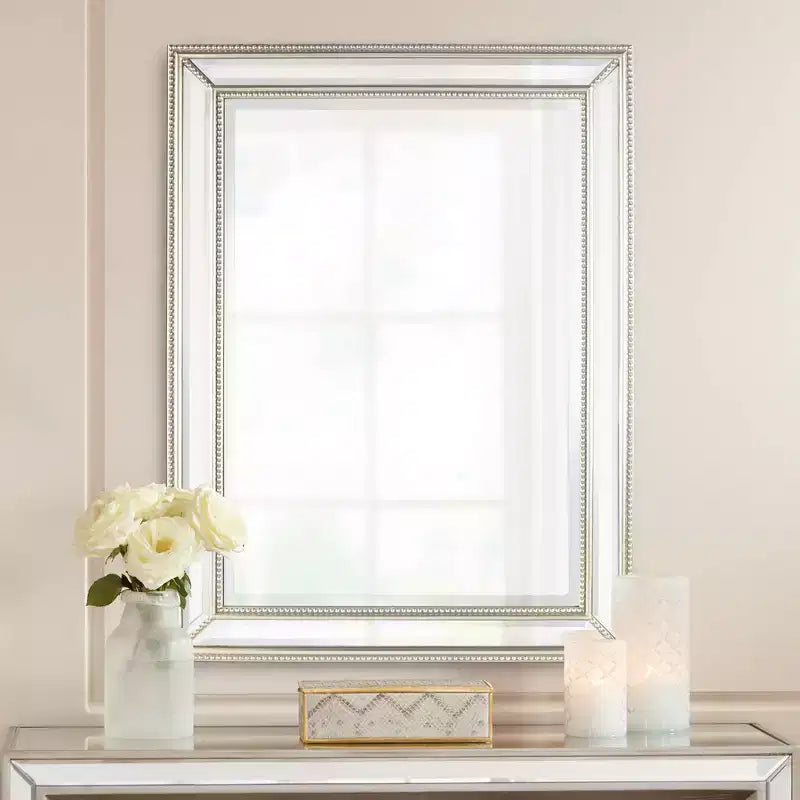 Miroirs muraux perlés Uttermost Palais Argent 30 x 40 (Lot de 2)