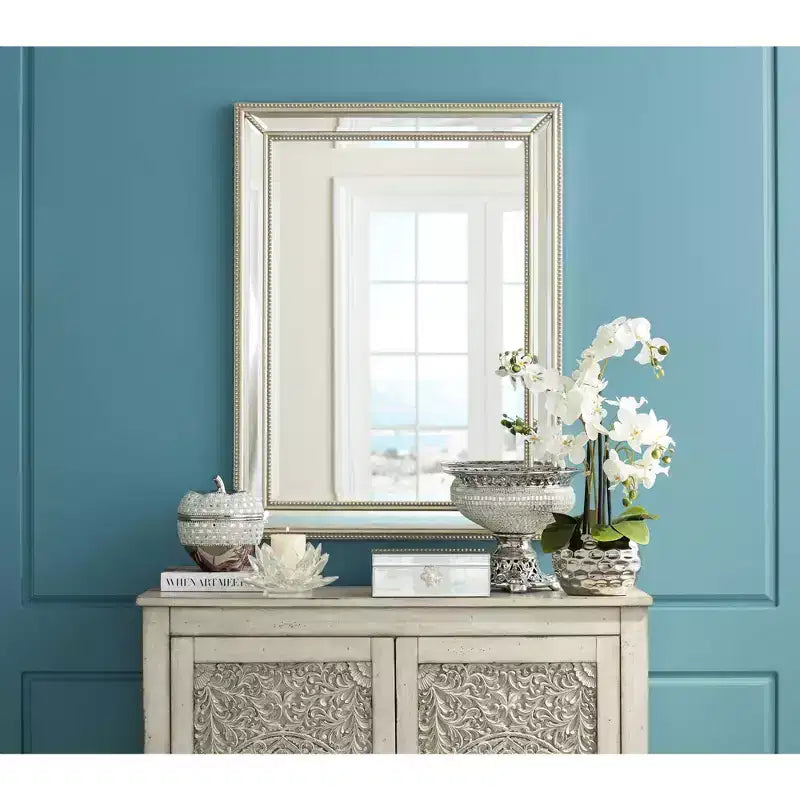 Miroirs muraux perlés Uttermost Palais Argent 30 x 40 (Lot de 2)