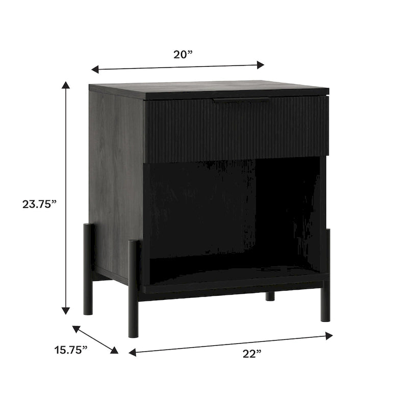 Table de chevet Middlebrook Designs, modèle flûté moderne