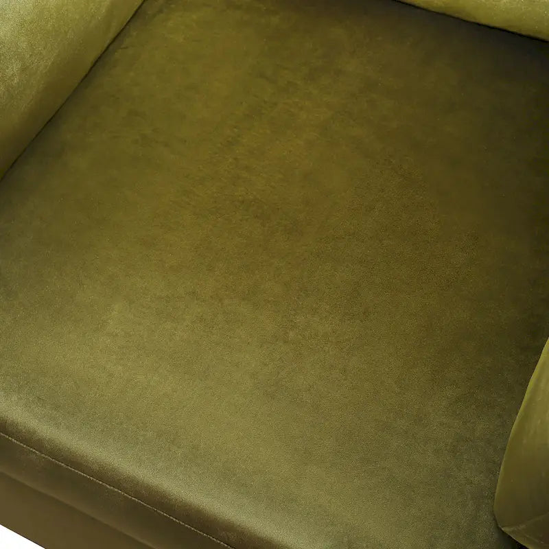 Fauteuil d'appoint vert 37 avec pieds en plastique et coussins décoratifs
