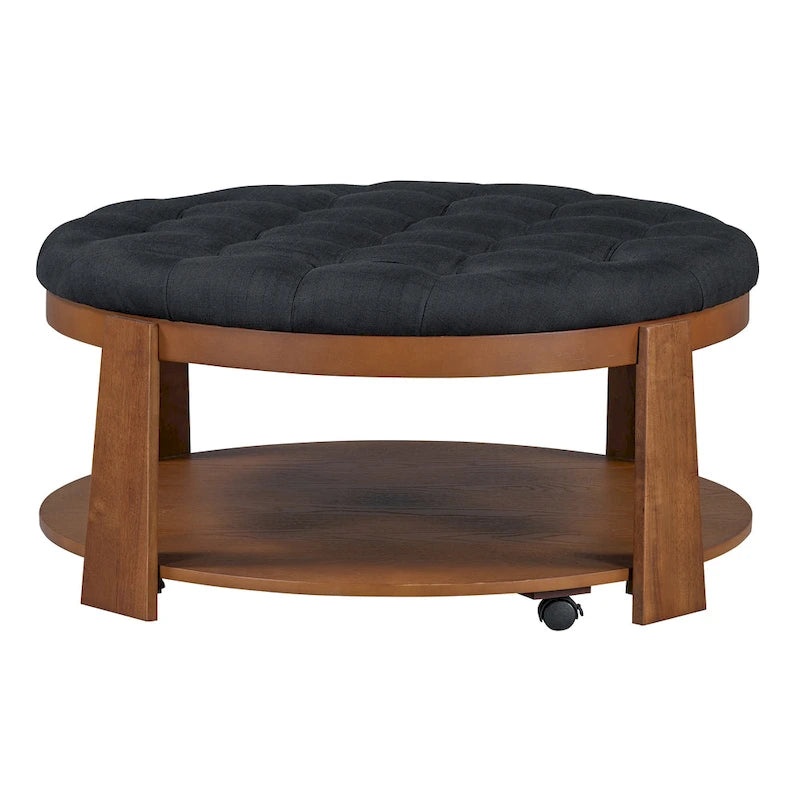 Table basse pouf ronde moderne et grande