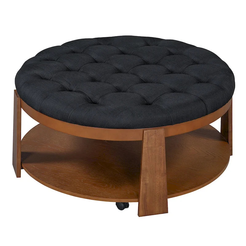 Table basse pouf ronde moderne et grande