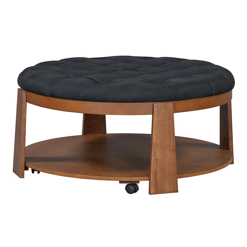 Table basse pouf ronde moderne et grande