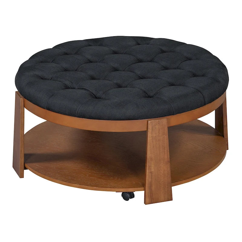 Table basse pouf ronde moderne et grande