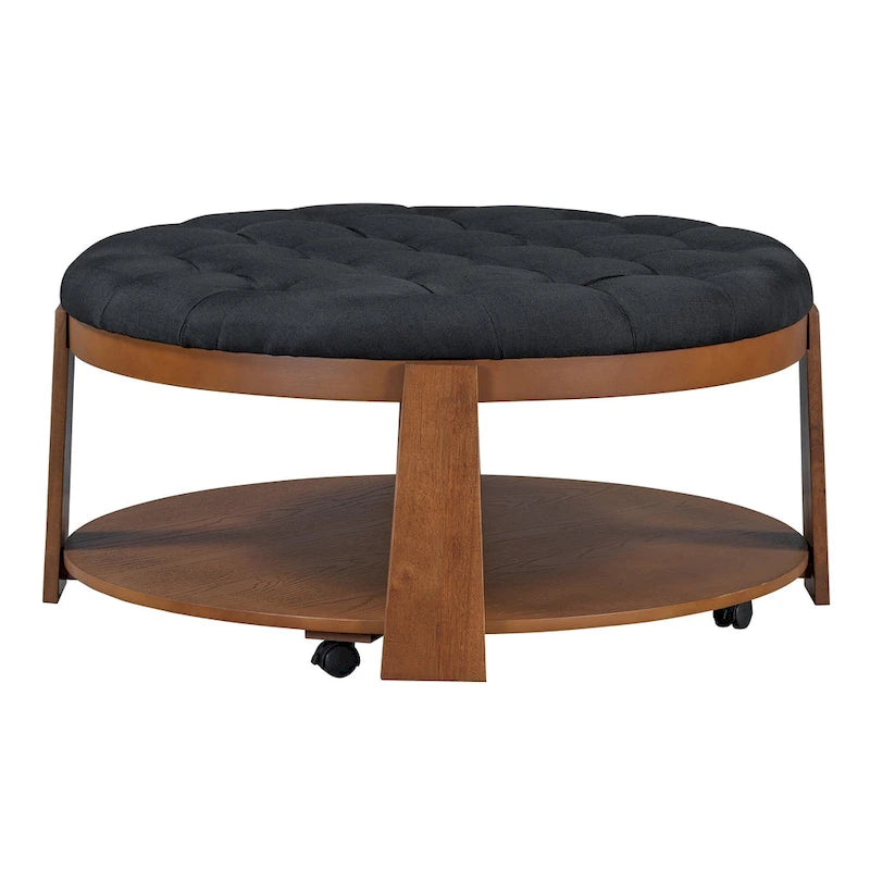 Table basse pouf ronde moderne et grande