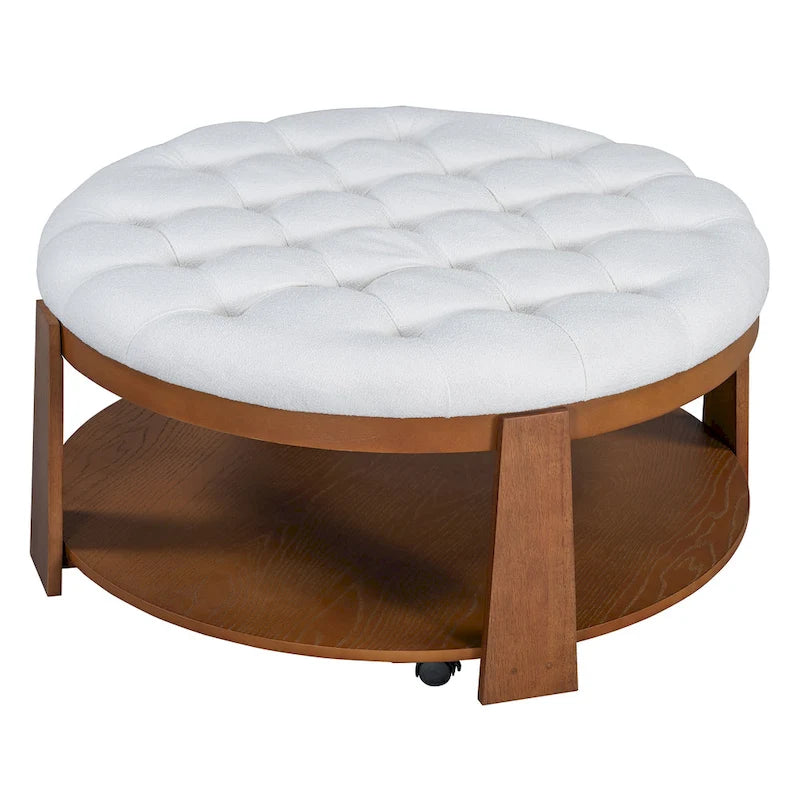 Table basse pouf ronde moderne et grande