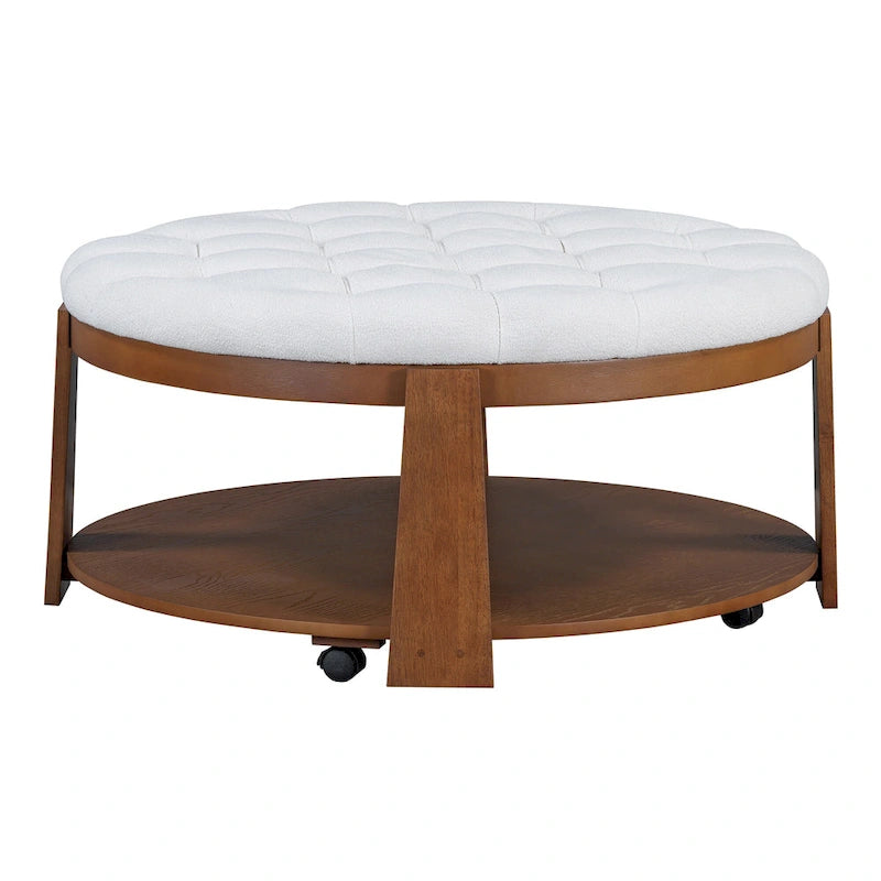 Table basse pouf ronde moderne et grande