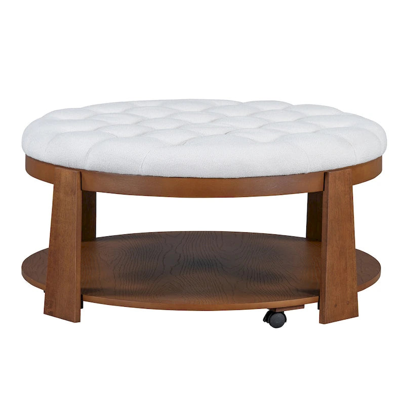 Table basse pouf ronde moderne et grande