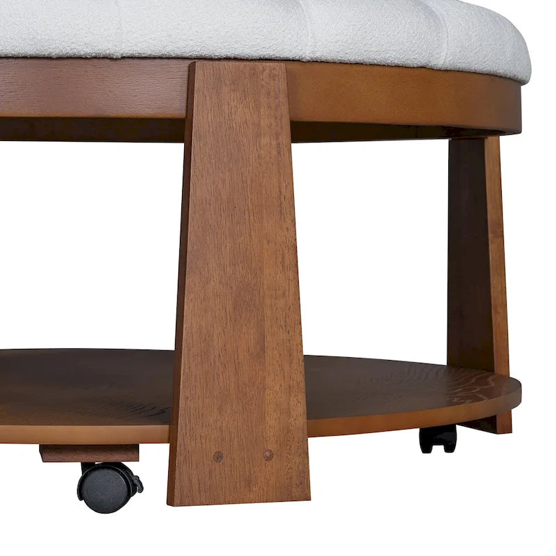 Table basse pouf ronde moderne et grande