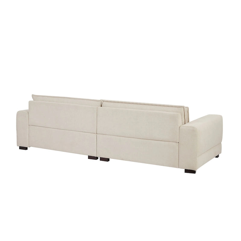 Canapé moderne en tissu beige 104.7 avec oreillers lombaires